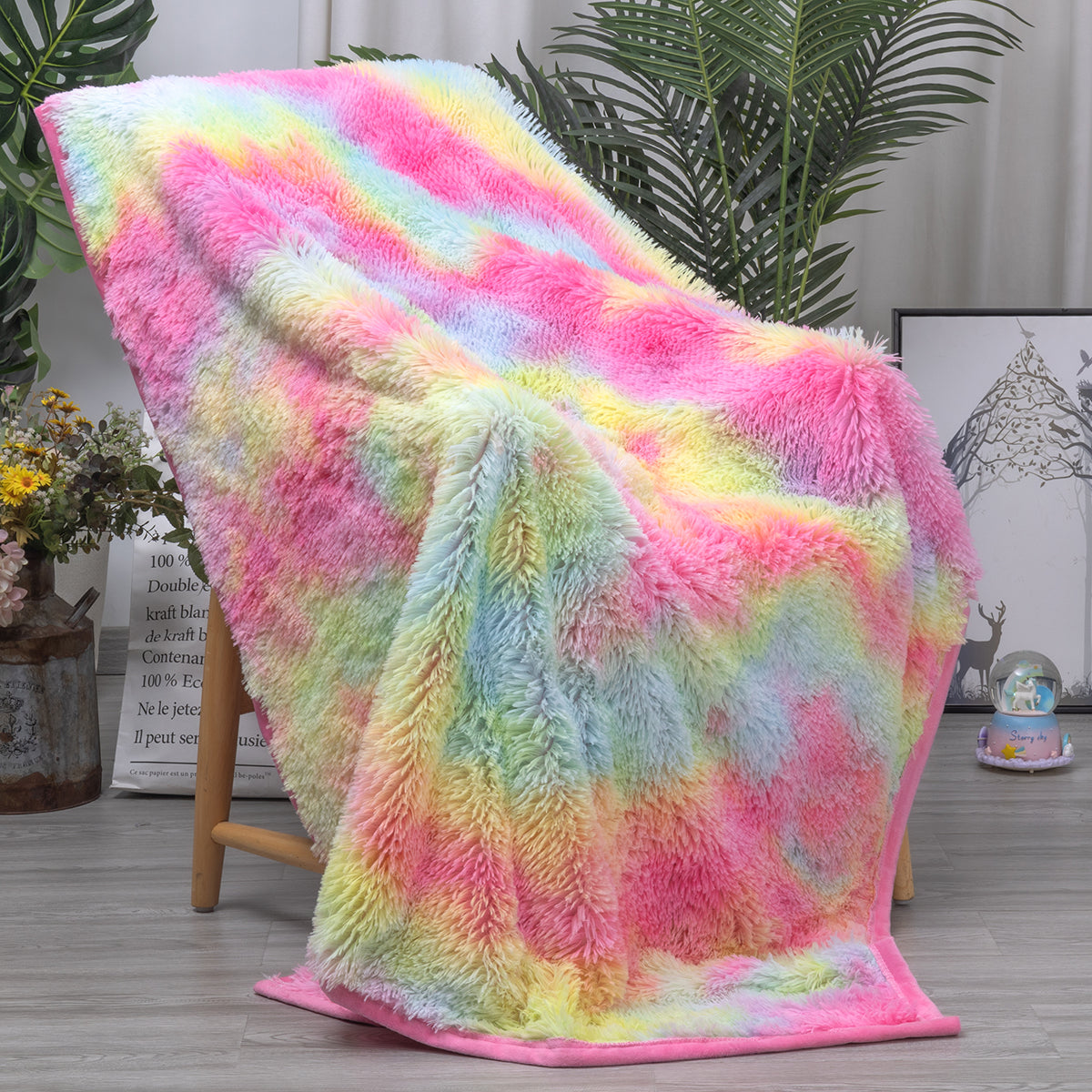 PURE PLY TEXTILES Piece Shaggy Blanket | Layered Warmth